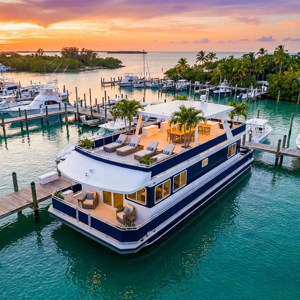 Houseboat in Florida Keys